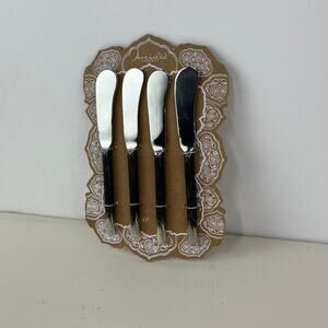Artistic Accents Hand Crafted Twig Branch Cheese Spreader Butter Knifes Set of 4